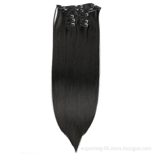 Soft Braids 22 inch Straight Hair pieces Synthetic Braid Hair Clip in Hair Extensions Attachment